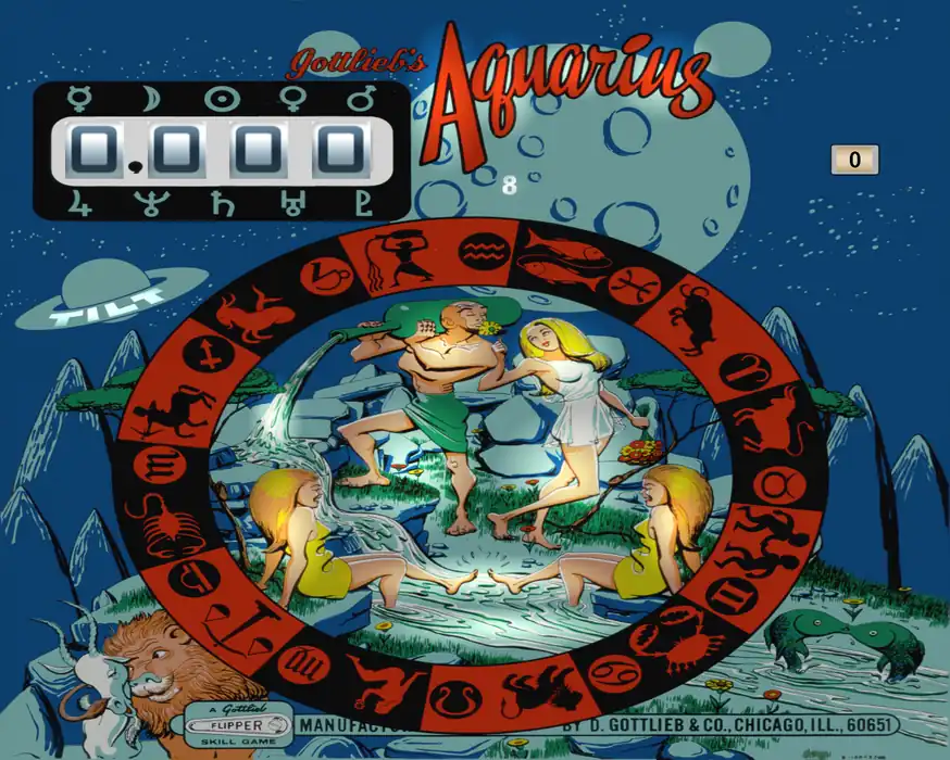 Aquarius virtual pinball table