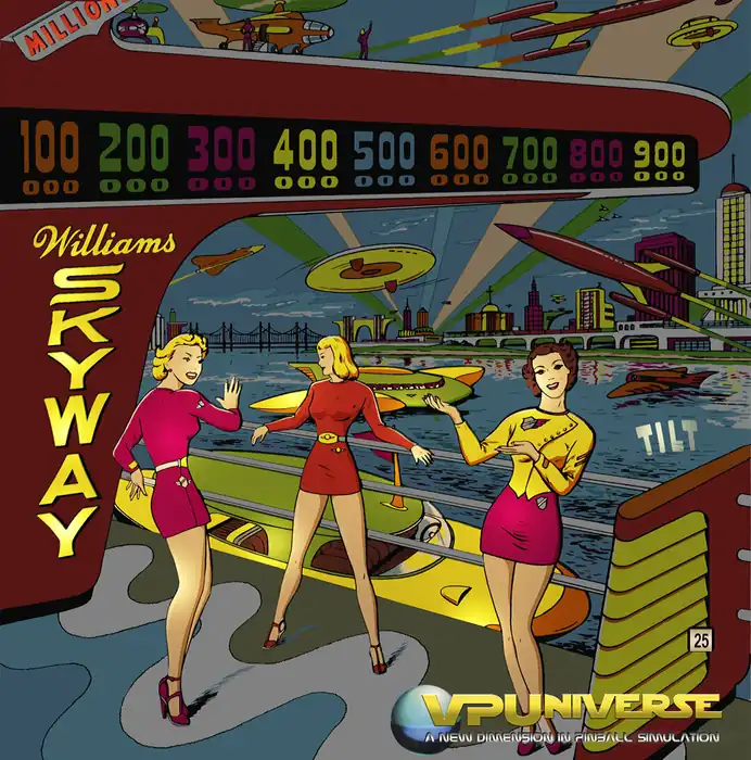 Skyway virtual pinball table
