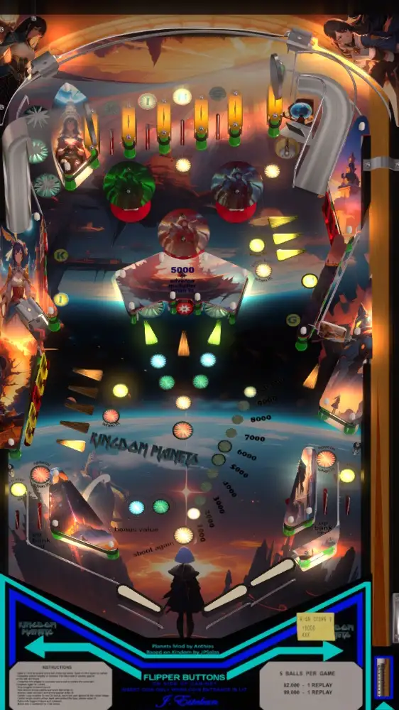 Kingdom virtual pinball table