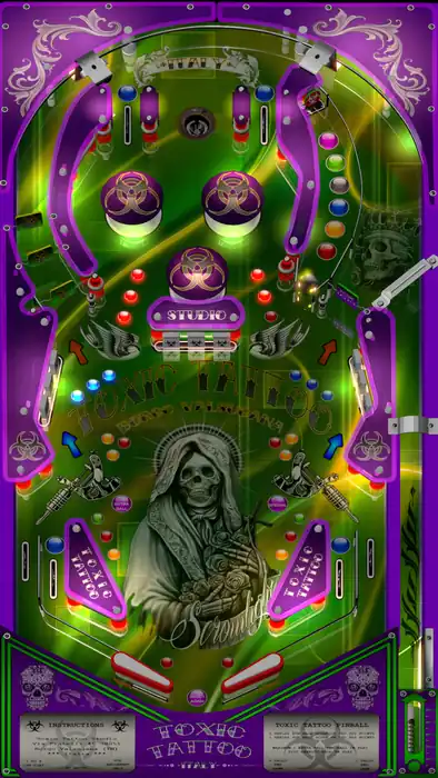 Toxic Tattoo virtual pinball table