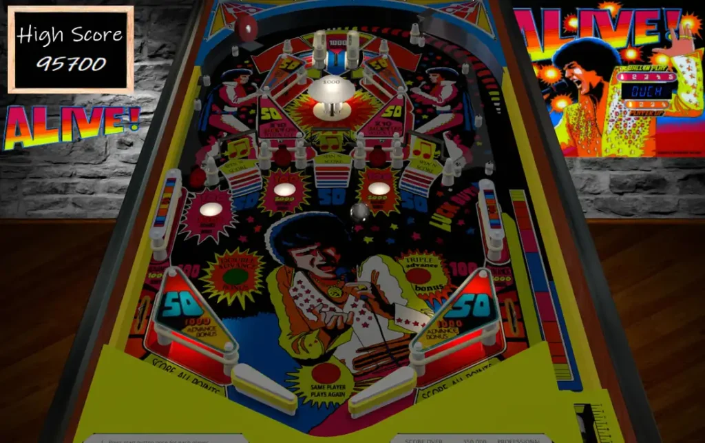 Alive virtual pinball table