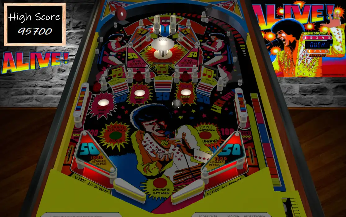 Alive virtual pinball table