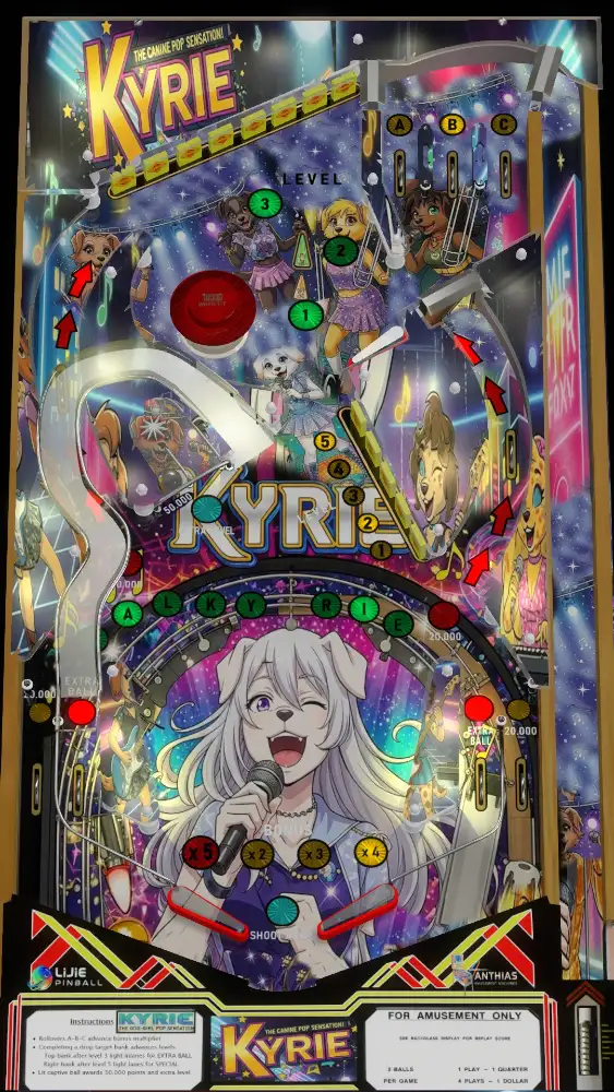 Kyrie virtual pinball table