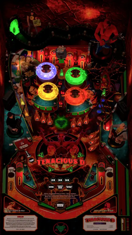 Tenacious D virtual pinball table