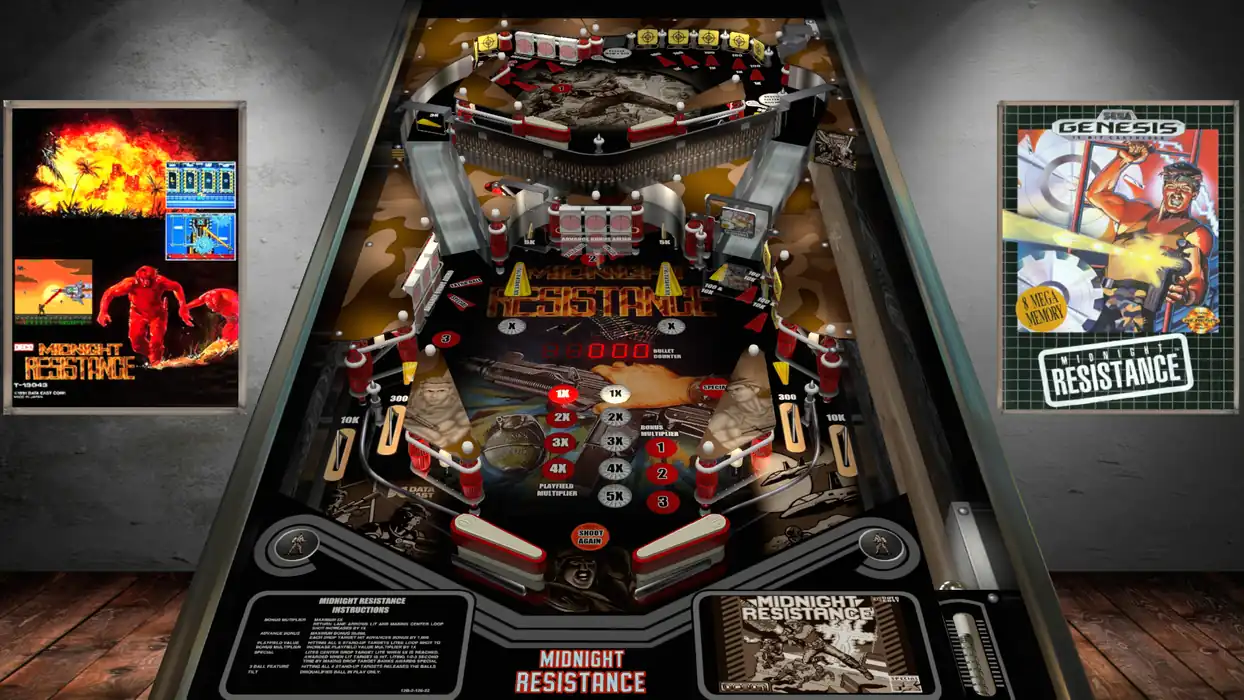 Midnight Resistance virtual pinball table