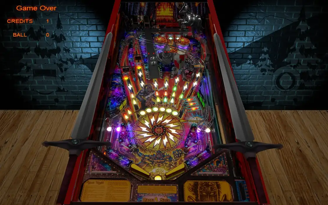 The Sword of Fury virtual pinball table