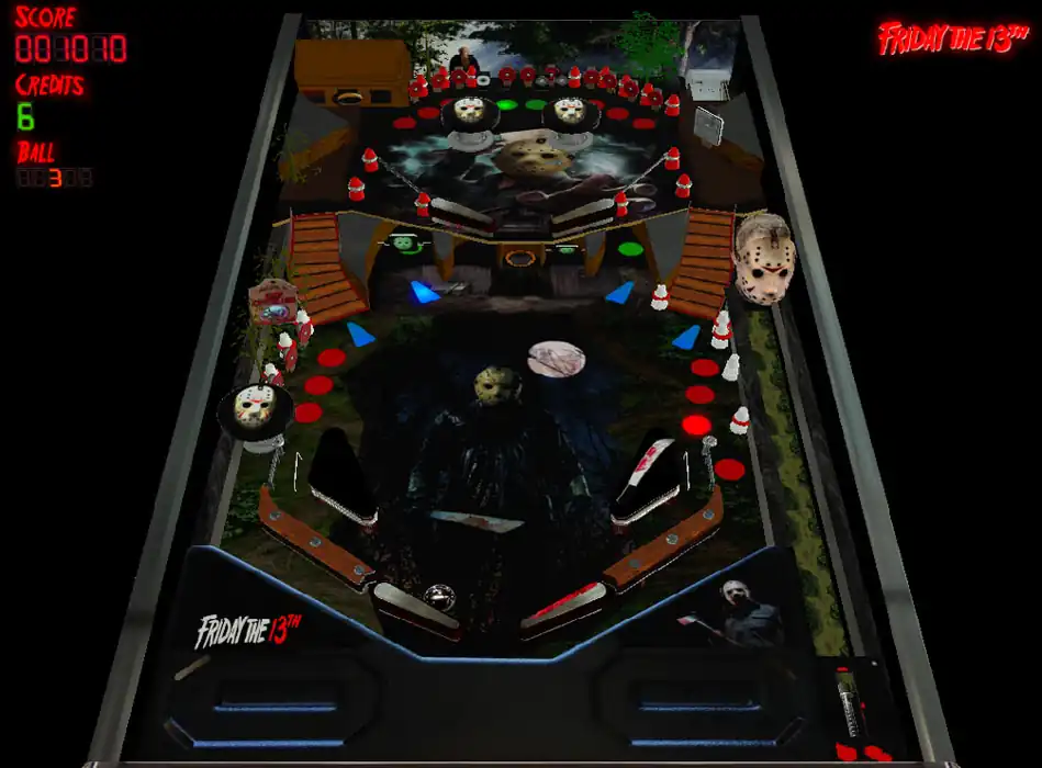 Friday the 13th virtual pinball table