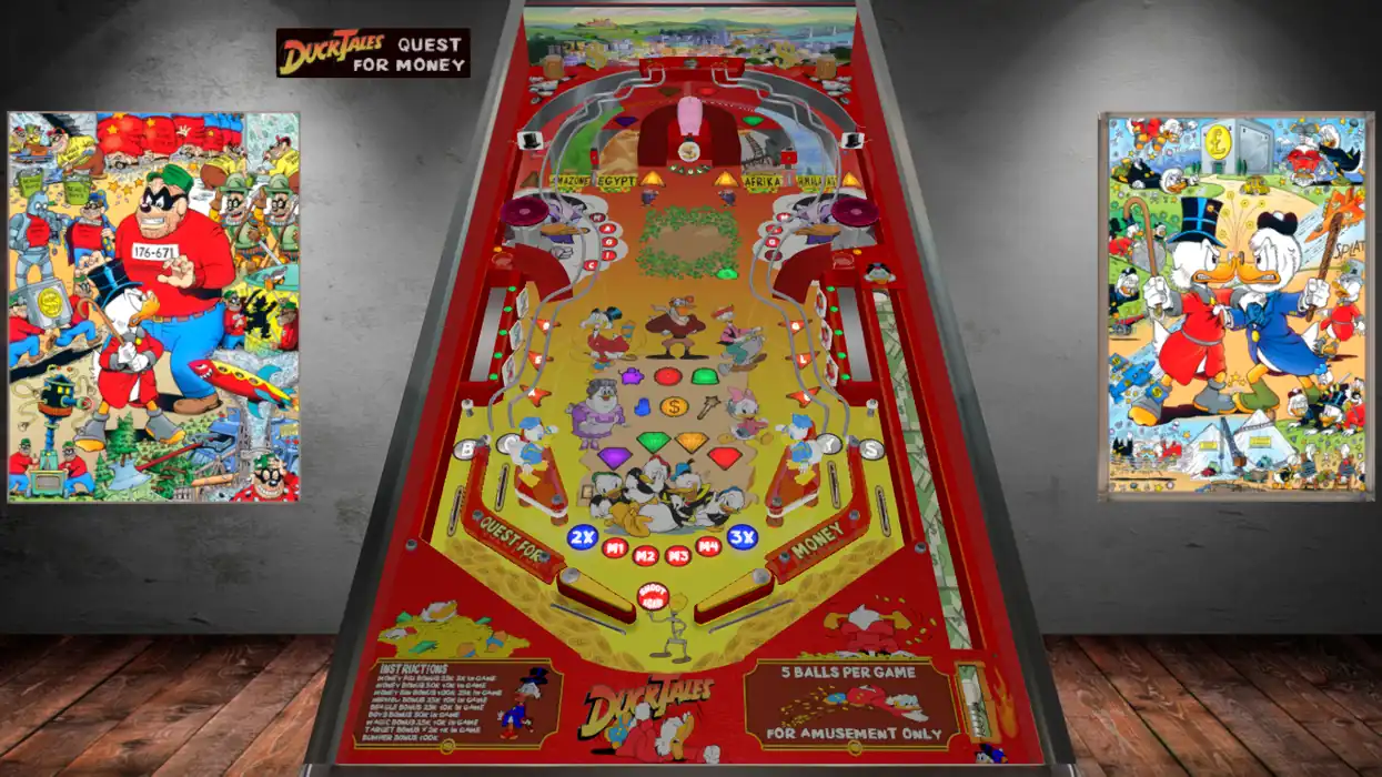 DuckTales virtual pinball table