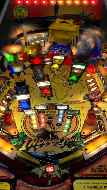 Indiana Jones virtual pinball table