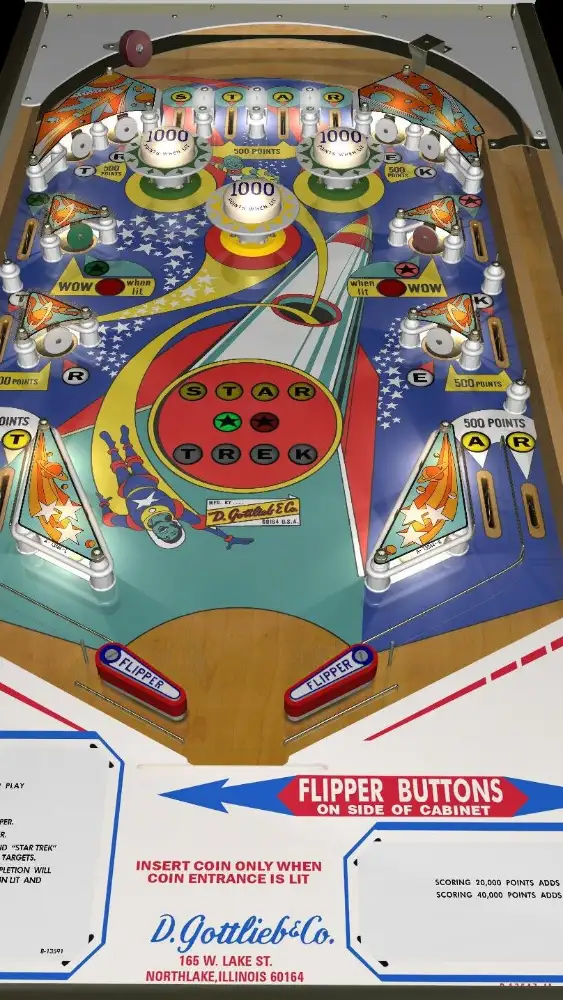Astro virtual pinball table