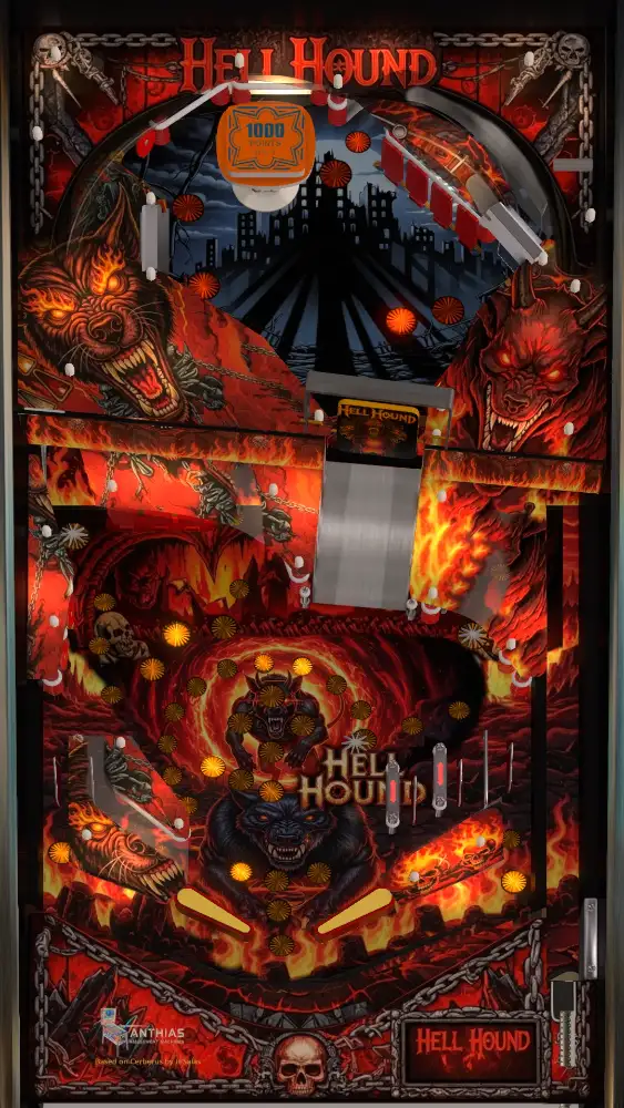 Hell Hound virtual pinball table