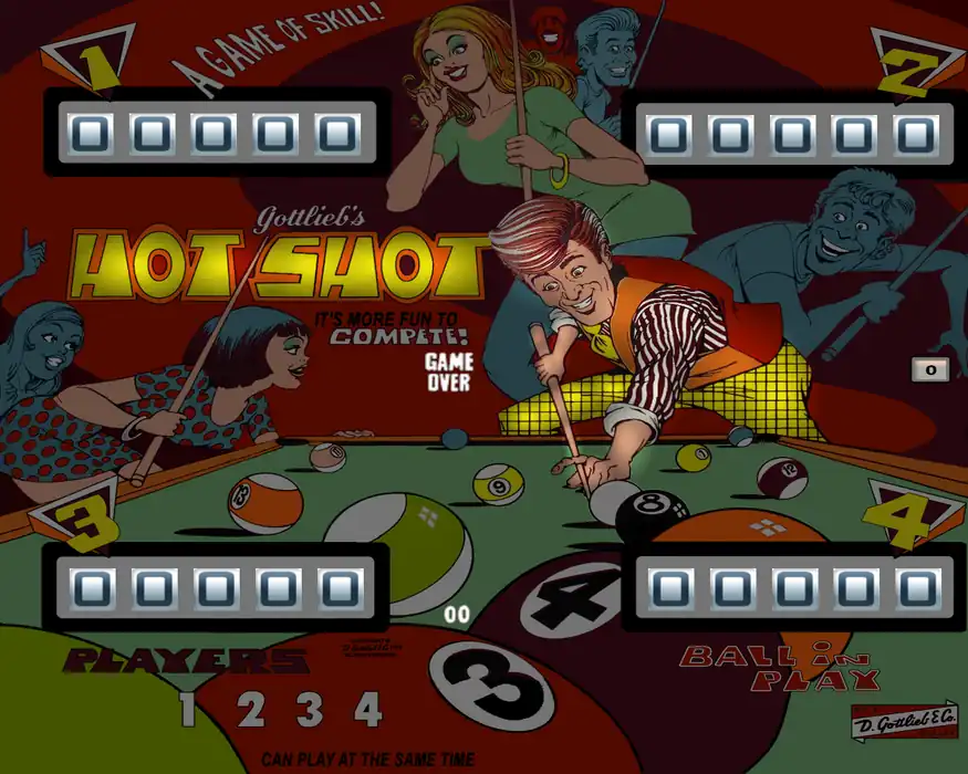 Hot Shot virtual pinball table
