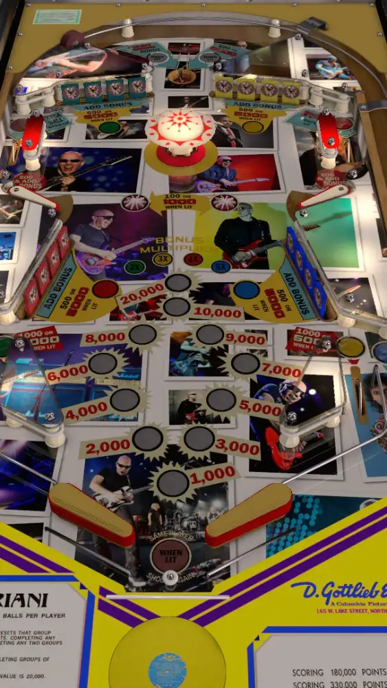 Joe Satriani virtual pinball table