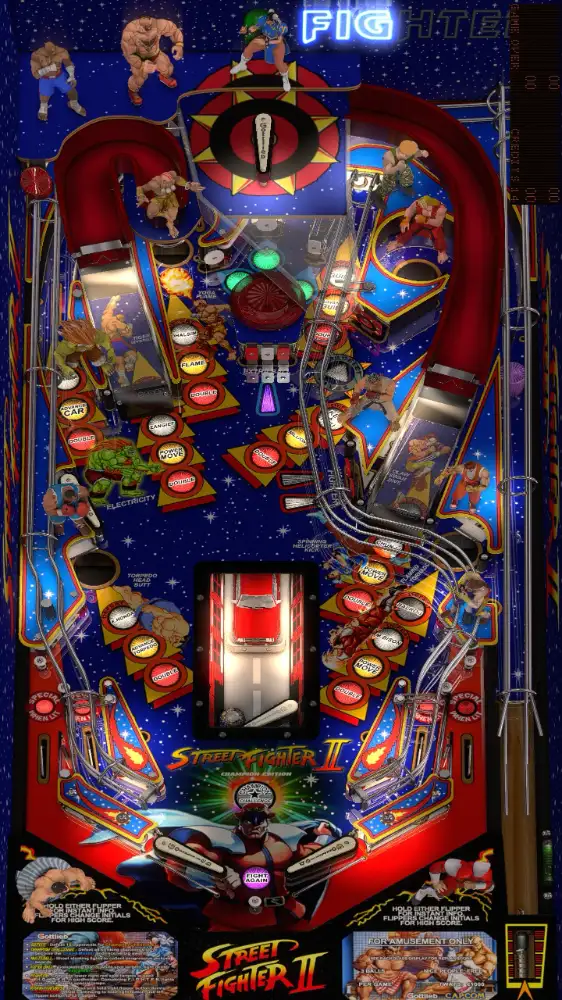 JP’s Street Fighter II virtual pinball table