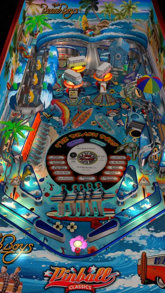 Beach Boys virtual pinball table