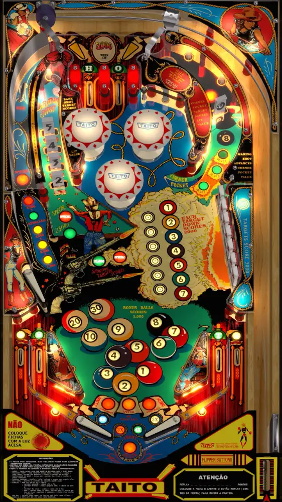 Sure Shot virtual pinball table