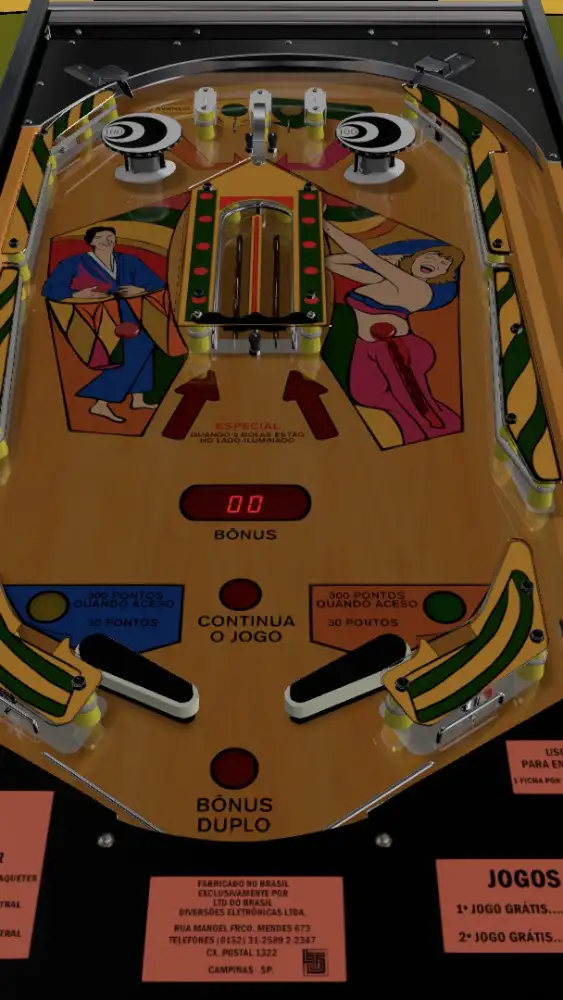Samba virtual pinball table