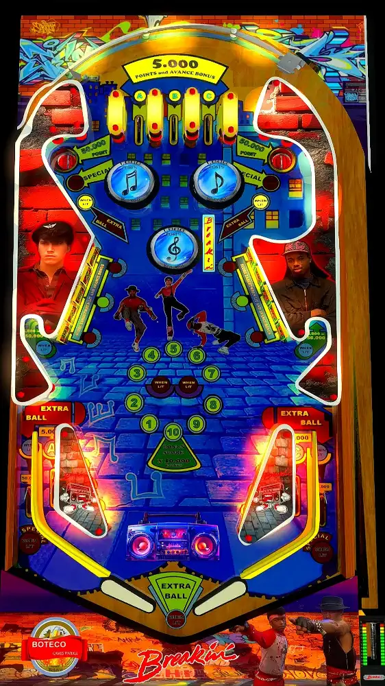 Breakin virtual pinball table