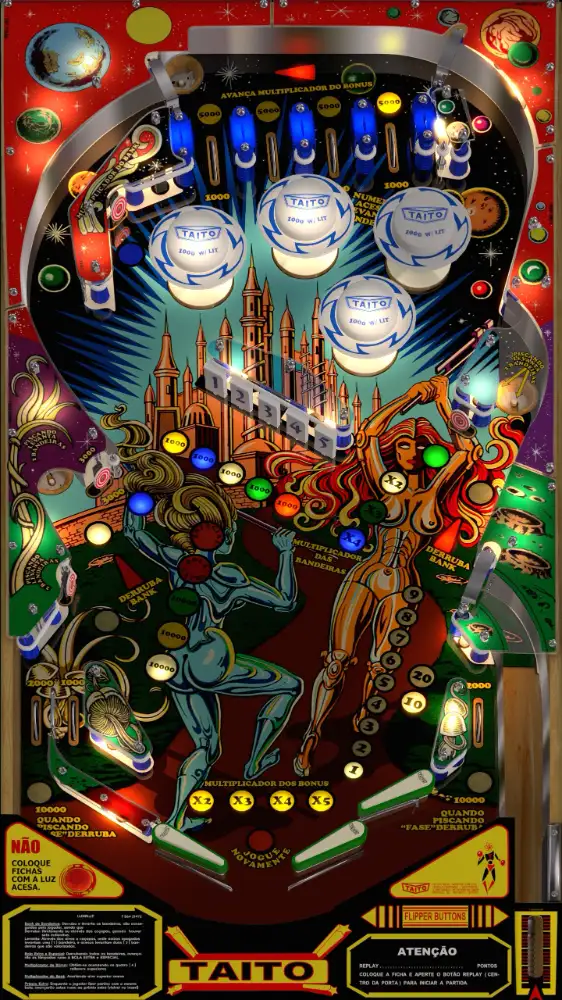 Lunelle virtual pinball table