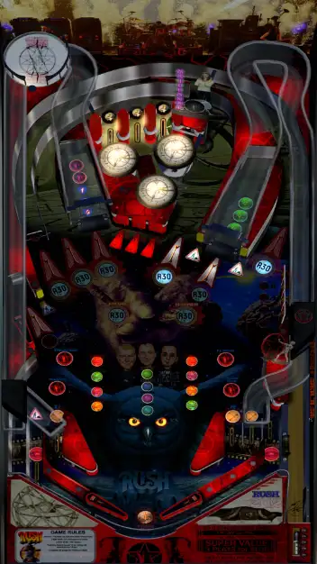 Rush 2112 virtual pinball table