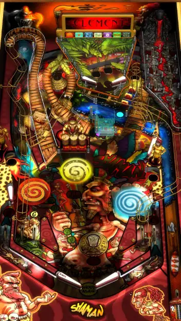 Shaman virtual pinball table