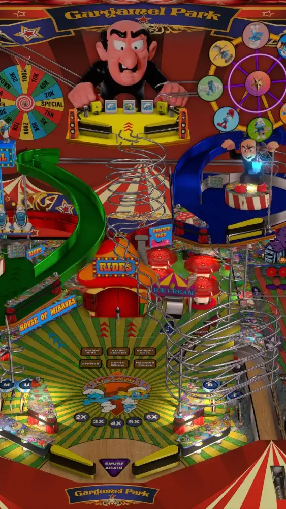 Gargamel Park virtual pinball table
