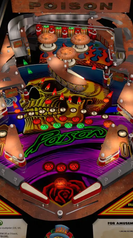 Poison virtual pinball table