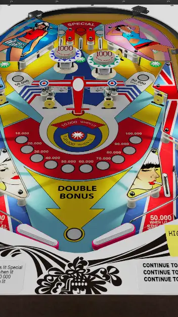 Concorde virtual pinball table