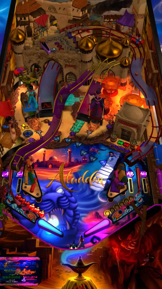Aladdin virtual pinball table