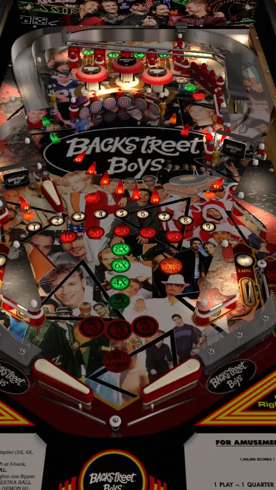 Backstreet Boys virtual pinball table