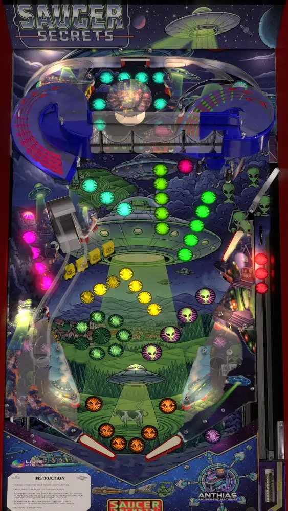Saucer Secrets virtual pinball table