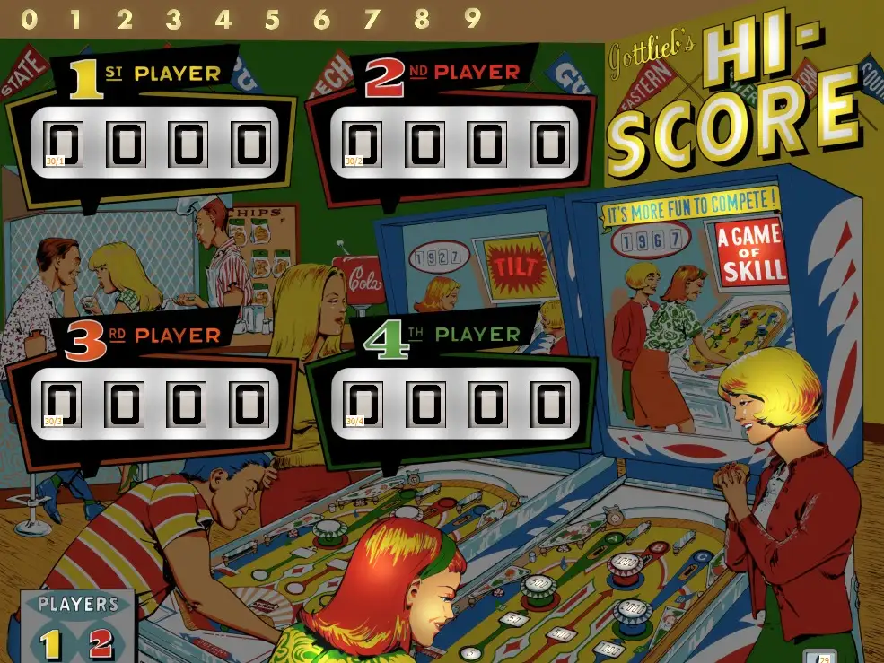 Hi-Score virtual pinball table