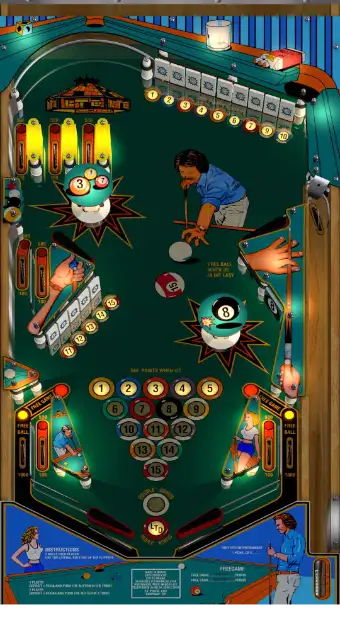 Hustler virtual pinball table