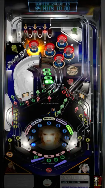 Kim Wilde virtual pinball table