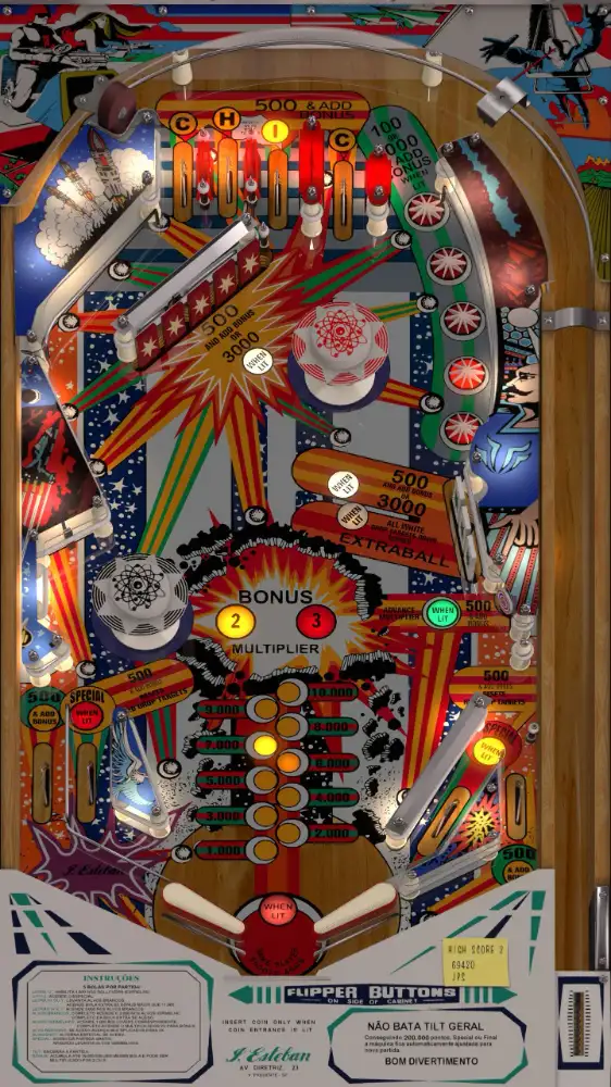 Airborne virtual pinball table