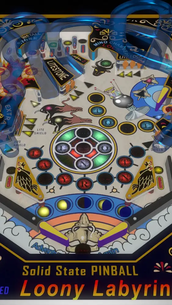 Loony Labyrinth virtual pinball table