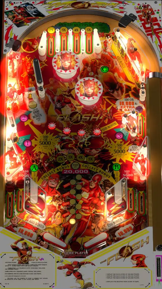 The Flash – Comic Verison virtual pinball table