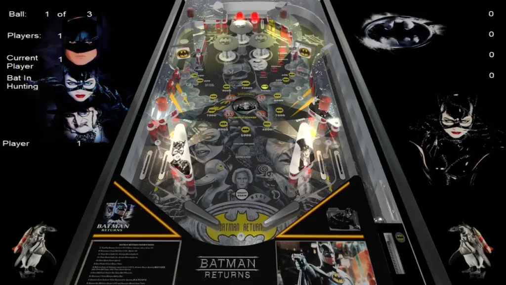 Batman Returns virtual pinball table