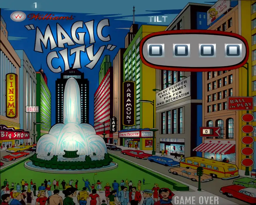 Magic City virtual pinball table