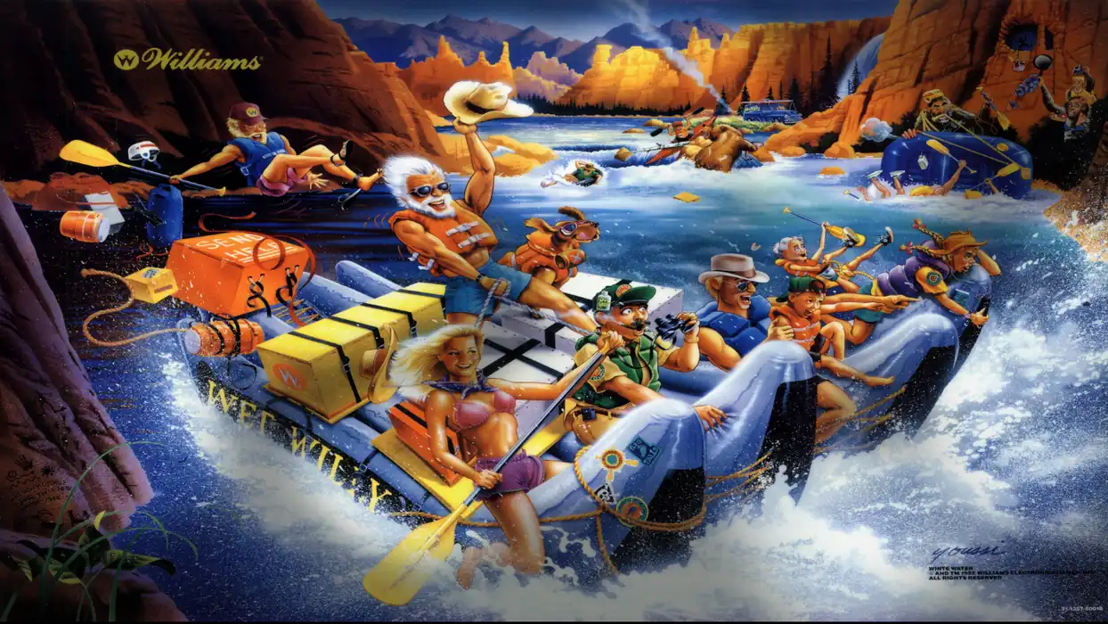 White Water virtual pinball table