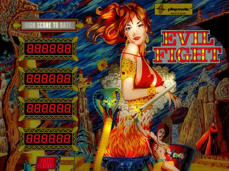 Evil Fight virtual pinball table