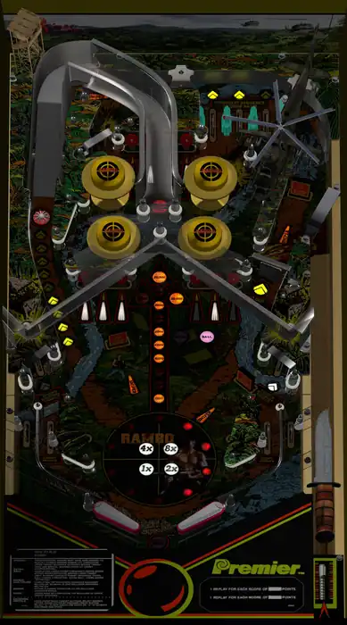 Rambo virtual pinball table