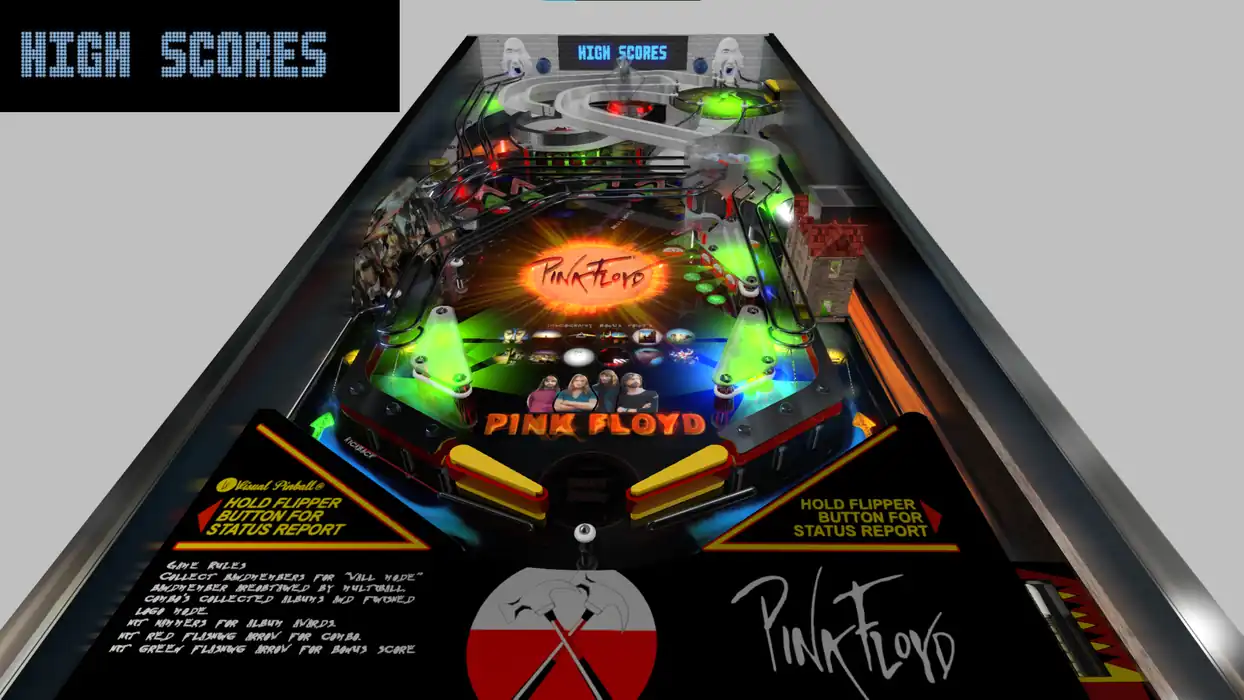 Pink Floyd – The Wall virtual pinball table