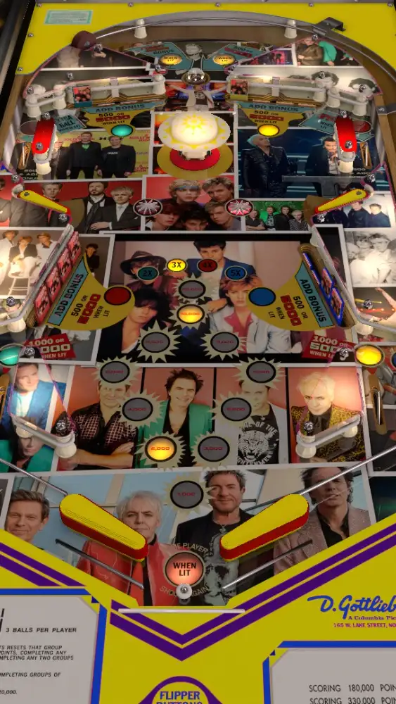 Duran Duran virtual pinball table
