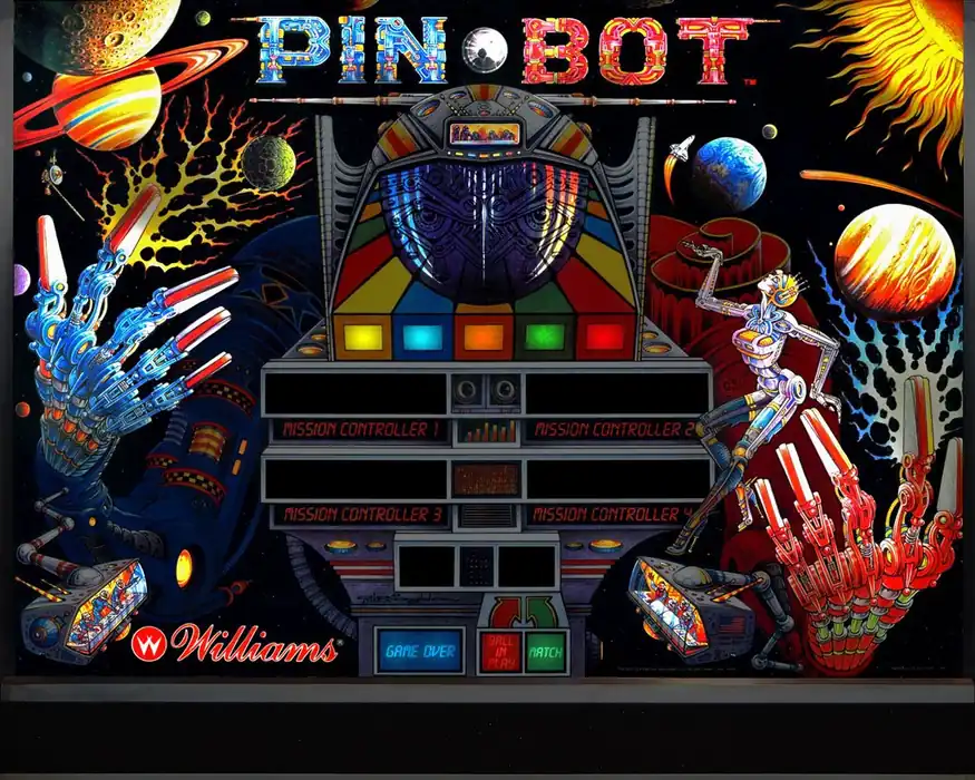 PIN-BOT virtual pinball table