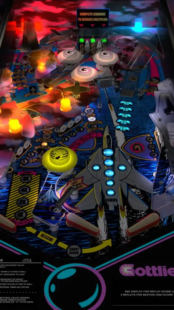 Gold Wings virtual pinball table