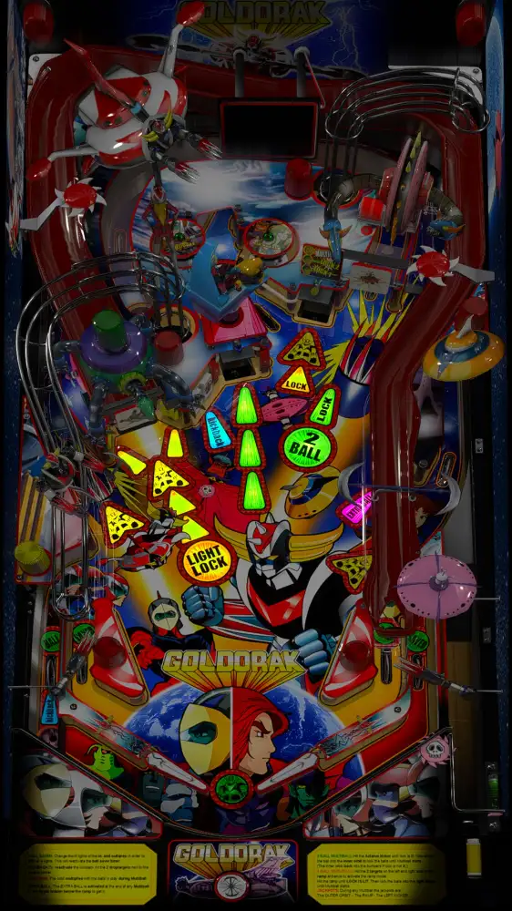 Goldorak virtual pinball table