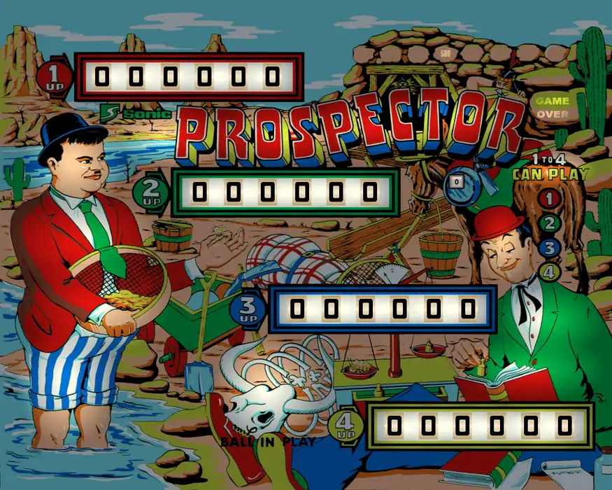 Prospector virtual pinball table