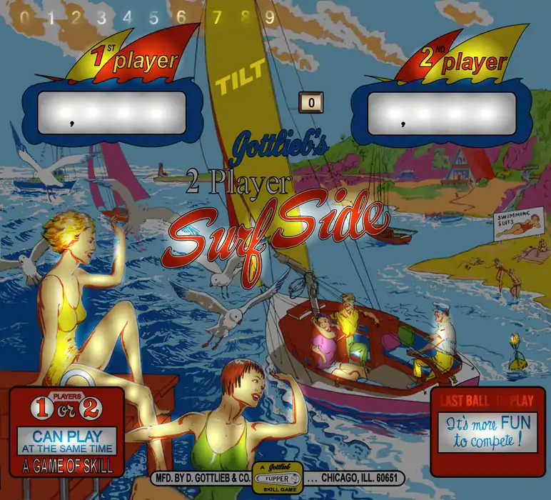 Surf Side virtual pinball table