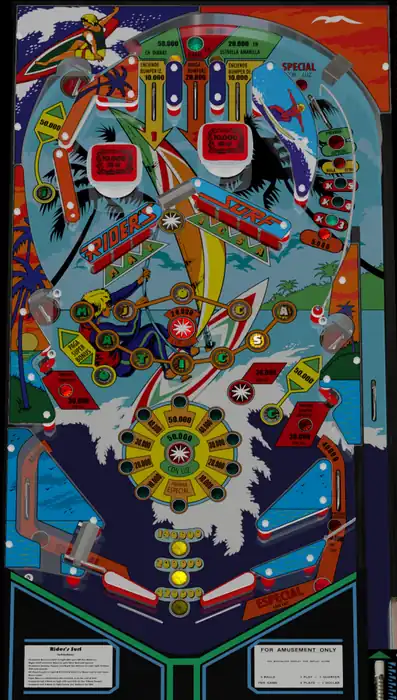 Rider’s Surf virtual pinball table
